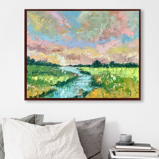 Sunset Over Everglades Waters