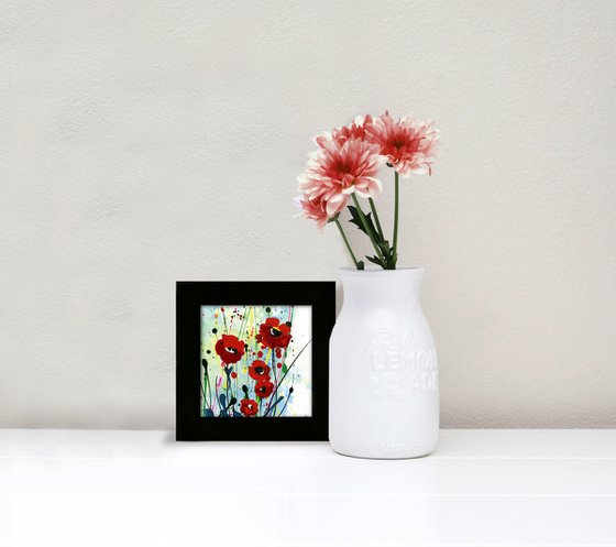 Poppy Dreams 7- Framed Floral art by Kathy Morton Stanion