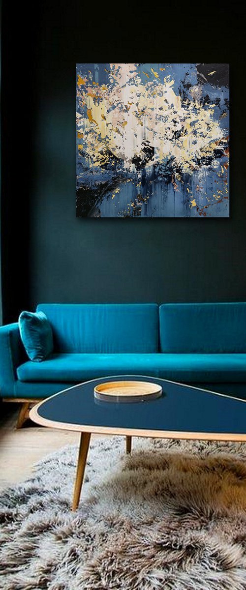 100x100cm. / abstract painting / Abstract 2296 by Alex Senchenko