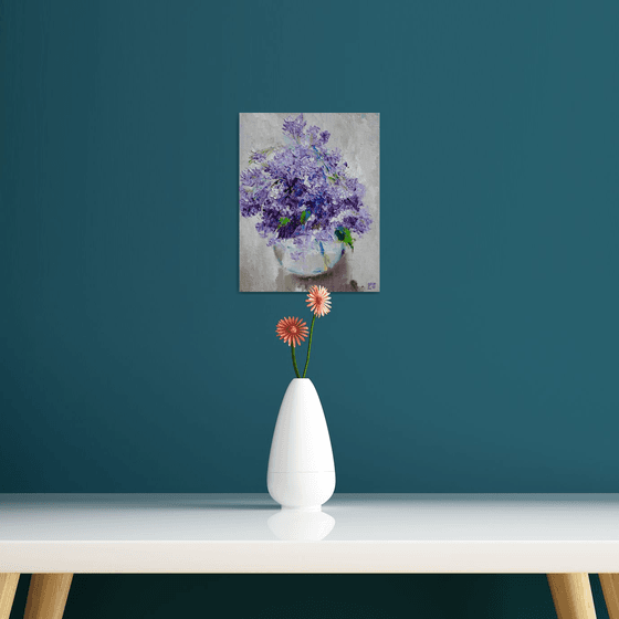 Lilac In A Glass Vase