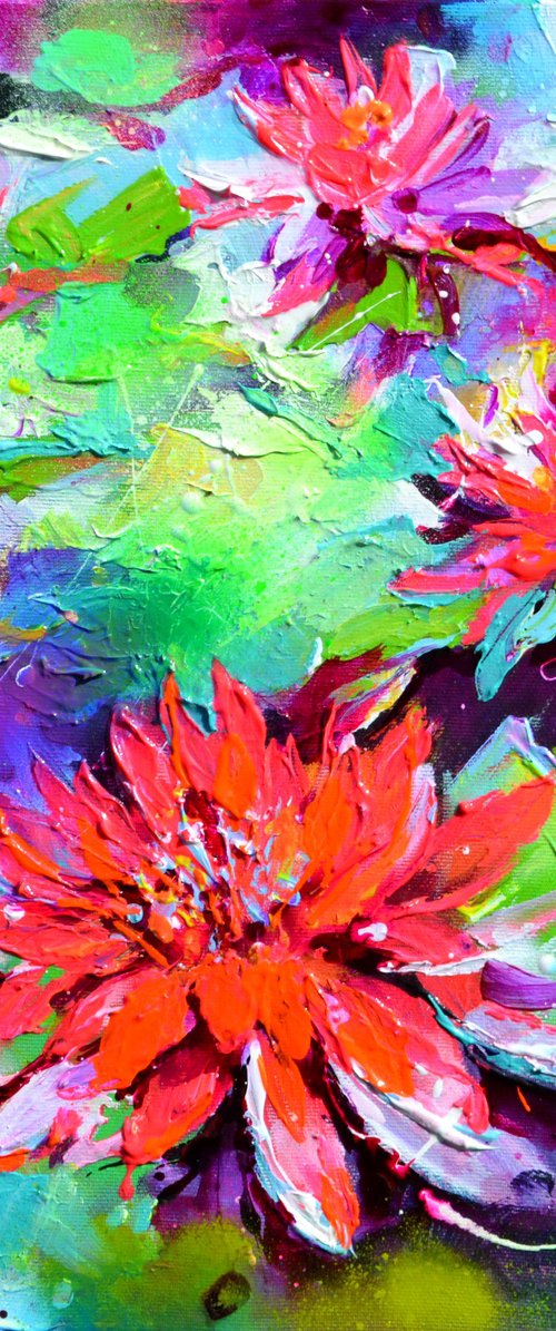 Red Water Lilies on the Pond by Soos Roxana Gabriela