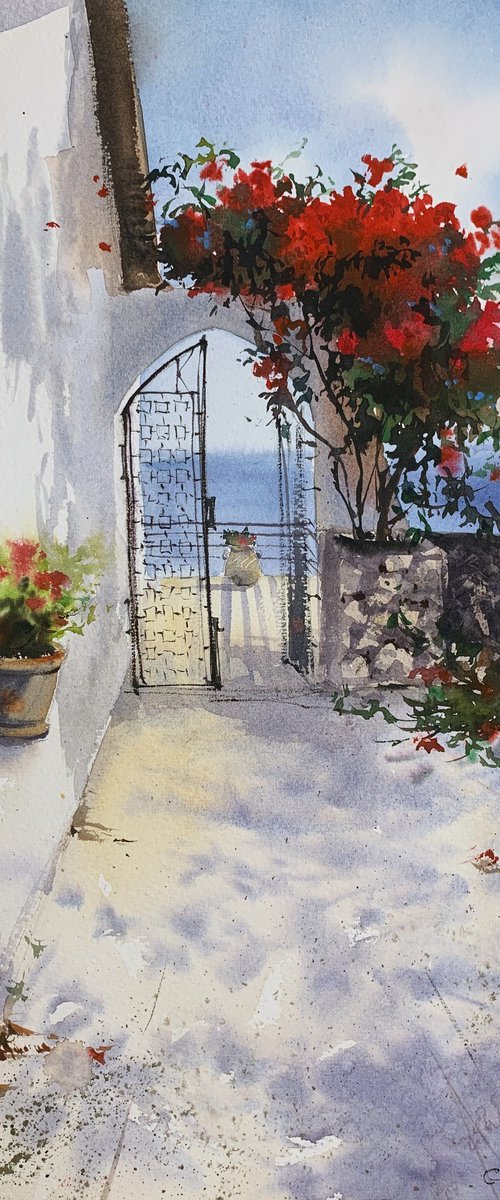 English village Cyprus #9 by Eugenia Gorbacheva