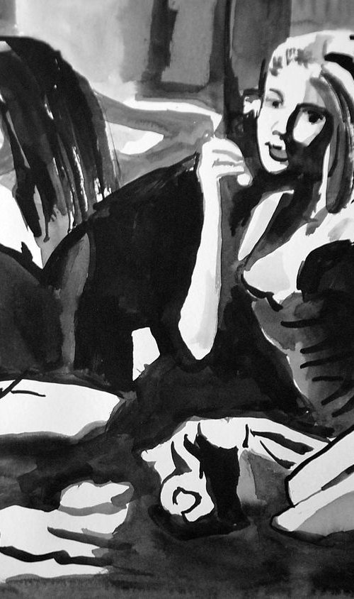 Night hours  II / 42 x 29.7 cm by Alexandra Djokic