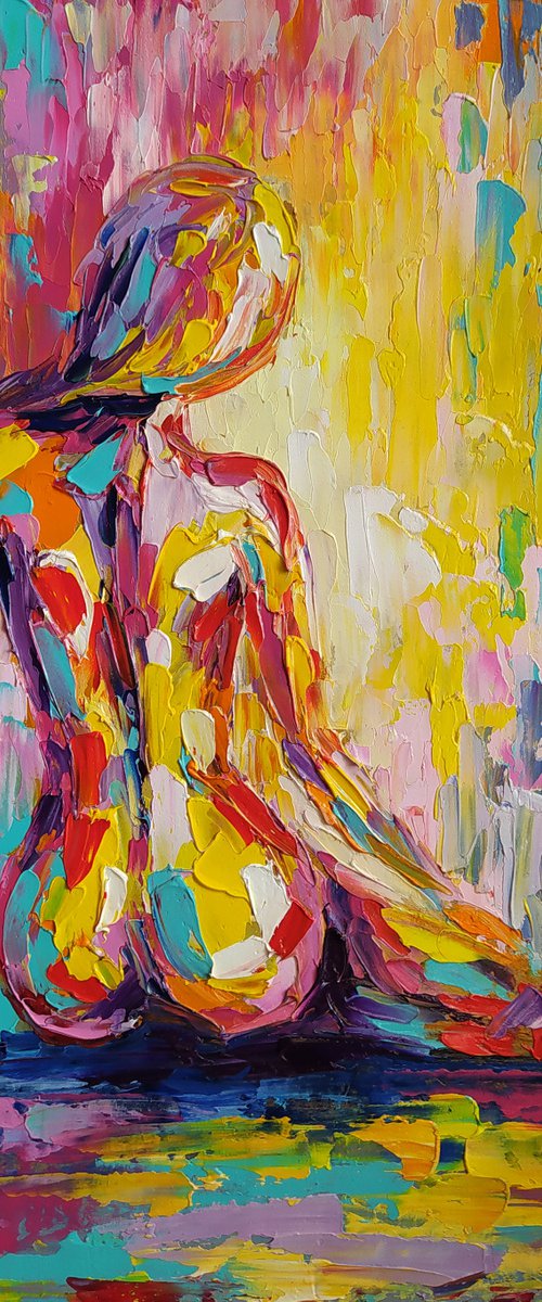 Relaxation - nude, erotic, nu, body, woman, woman body, oil painting, gift for him, gift for man, nu by Anastasia Kozorez
