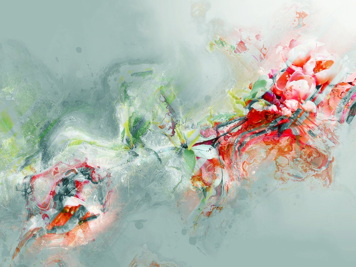 Abstract Botanical Print By Javier Diaz, 80 X 60, Delirios Xxxii, Original Artwork