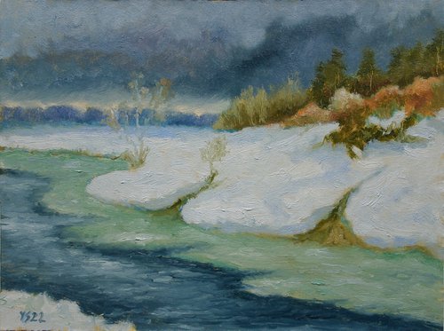 Winter River by Juri Semjonov