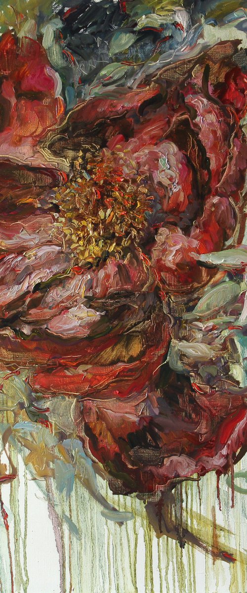 Big red peony by Marina Podgaevskaya