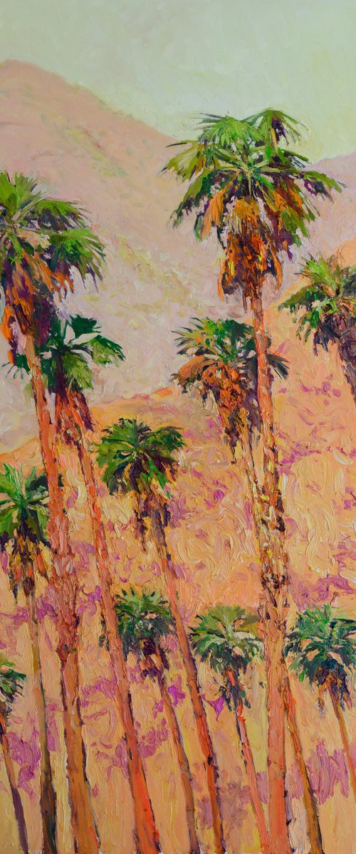 Desert Palms and Mountains. Palm Springs by Suren Nersisyan