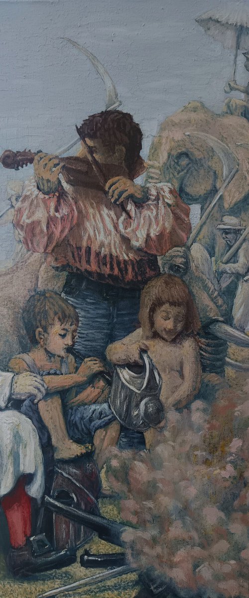 working on a country lane by Antonio Mele