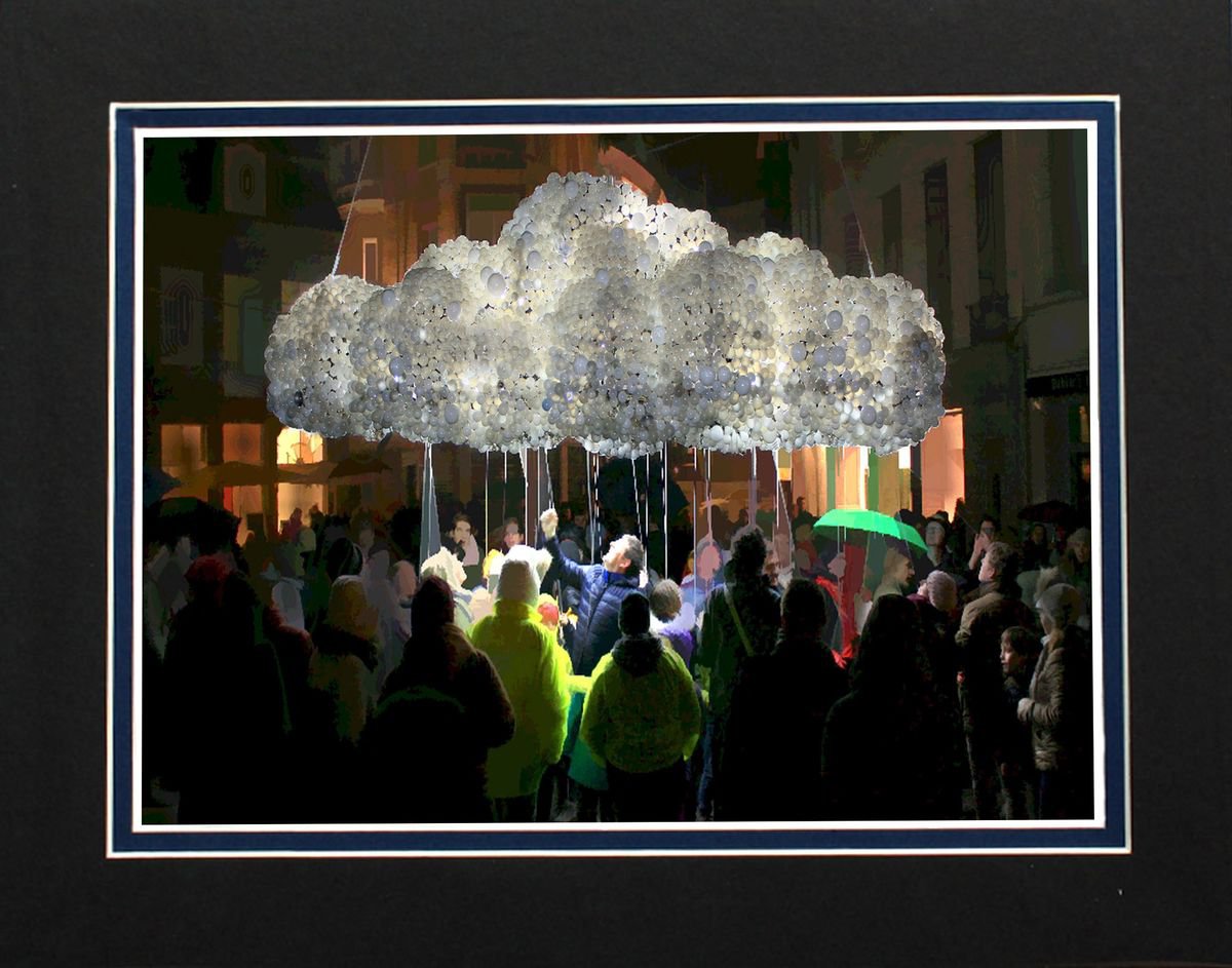 Light bulb Raincloud, Ghent by Robin Clarke