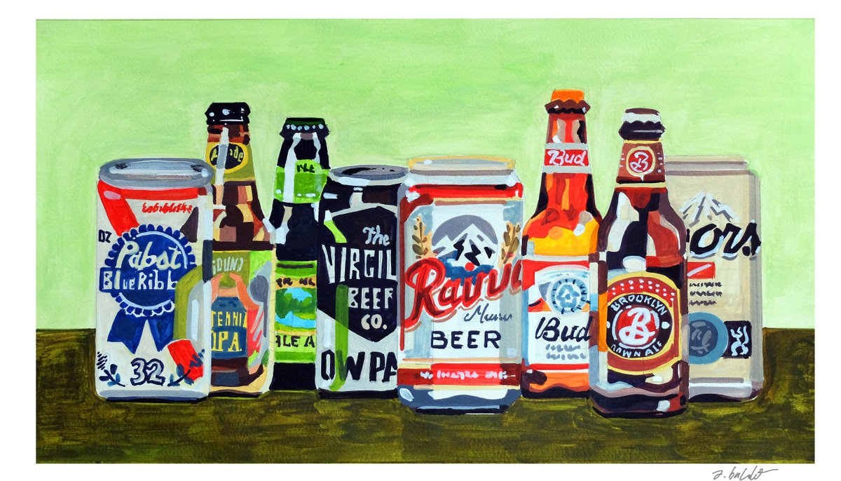 American_Beers By Andre Baldet, 18 X 11, Artwork For Sale On Artfinder