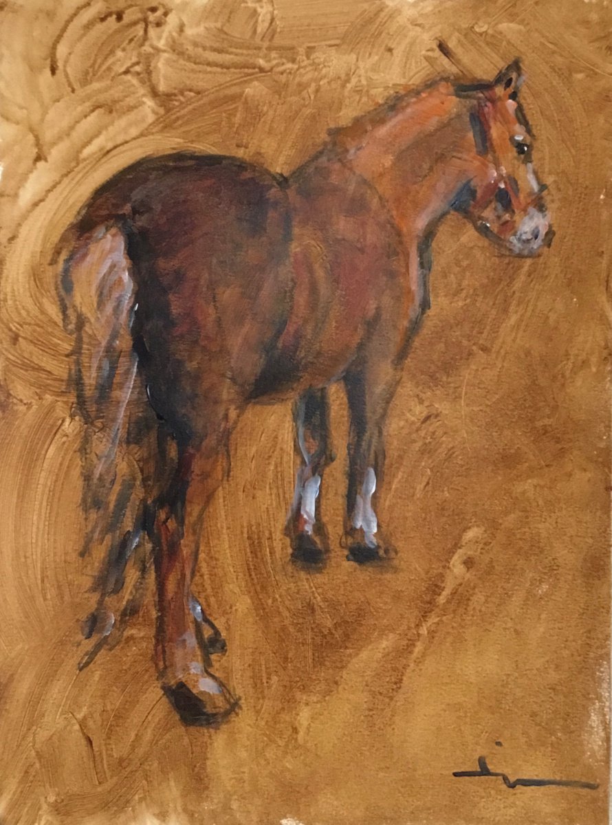 Expressive Portrait Acrylic Painting By Dominique Deve, 12 X 16, Jack 2, Original Artwork