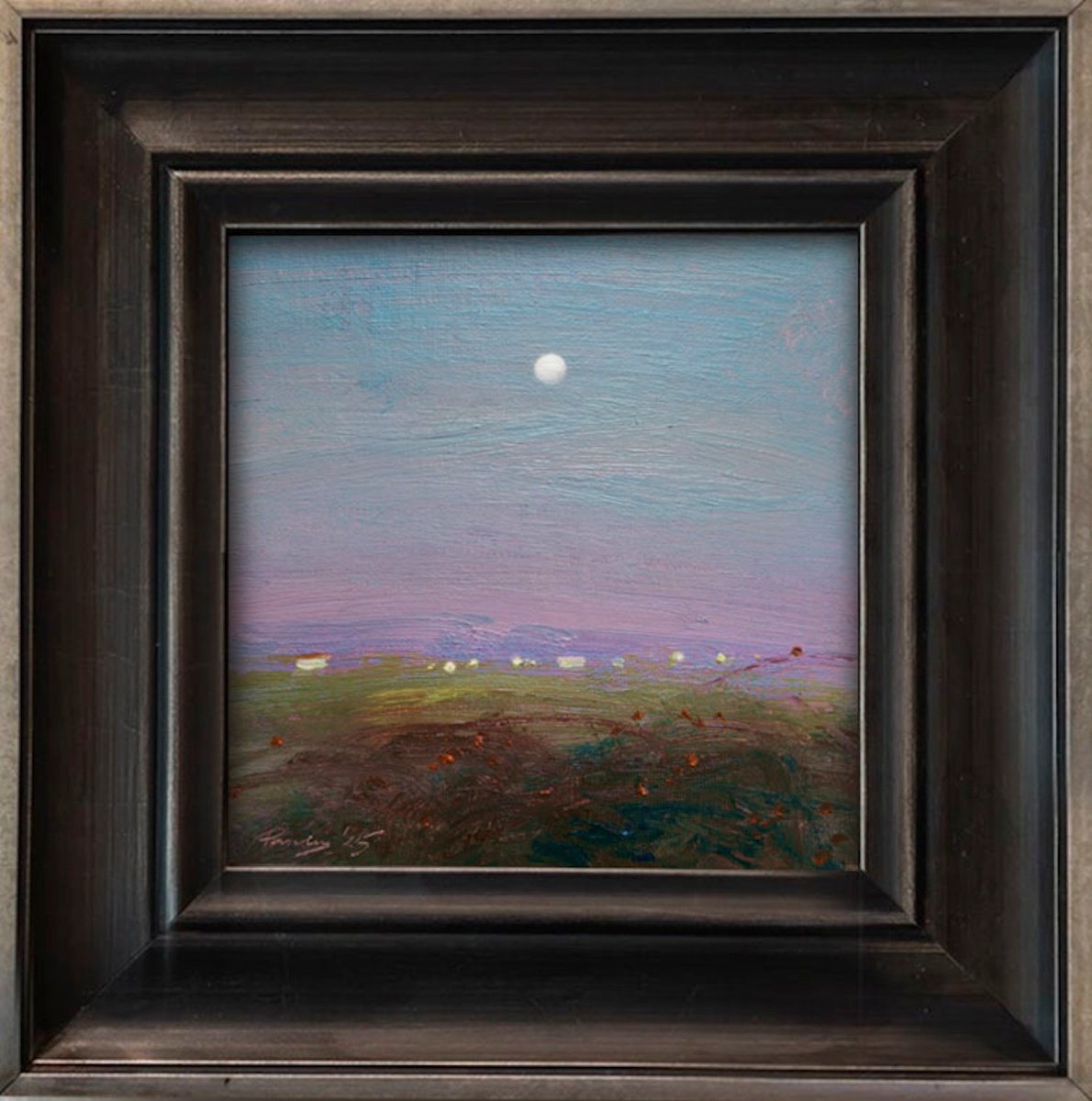 Impressionistic Landscape Oil Painting By Ayna Paisley, 9 X 9, No Sound But The Crickets, Original Artwork