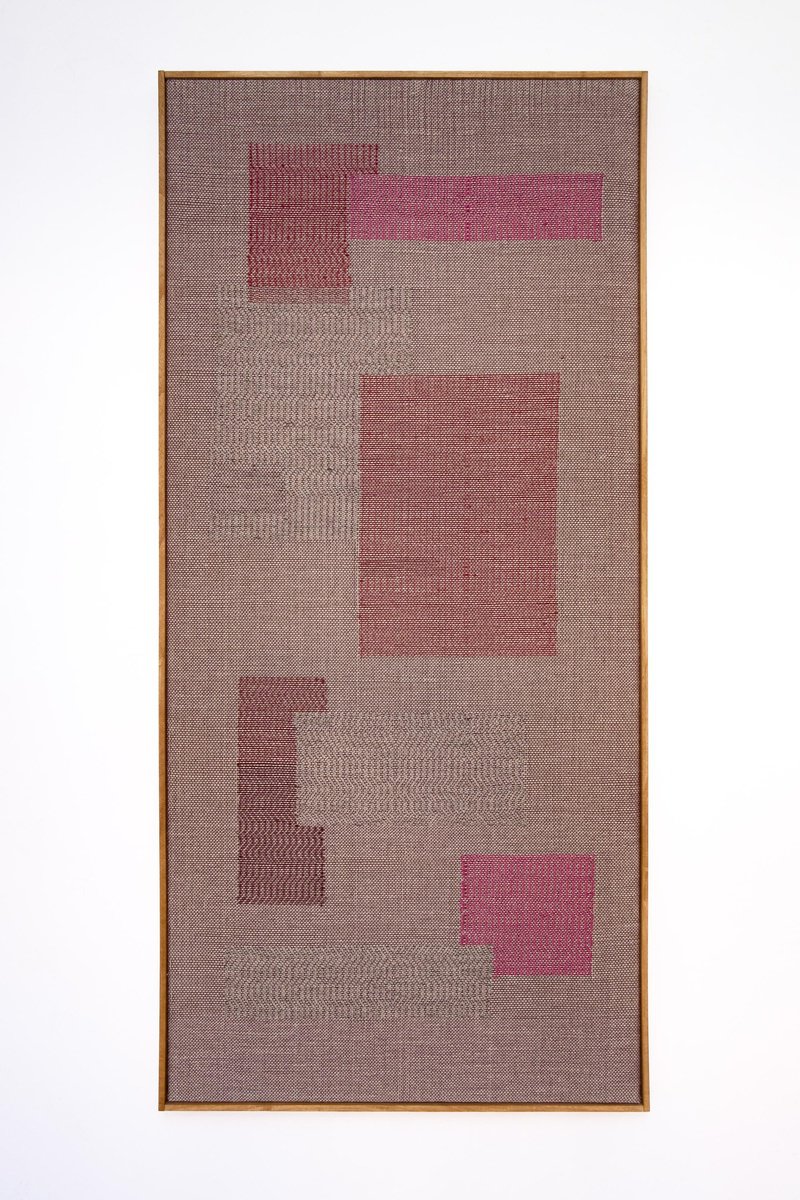 Geometric Abstract Relief By Susanna Costantini, 30 X 64", Spigolatura N°80, Original Artwork