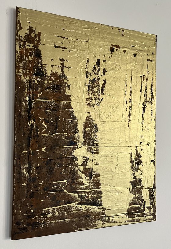 Greengold on brown 70x50