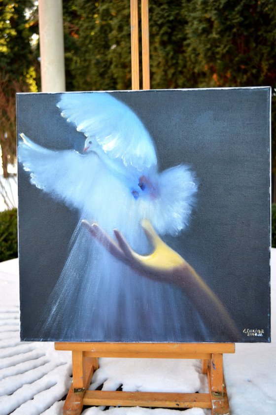 Fly! 40X40 oil panting