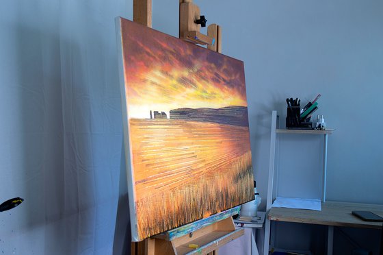 Studland Bay At Sunset