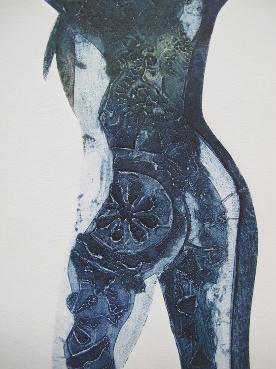 Standing female nude x3