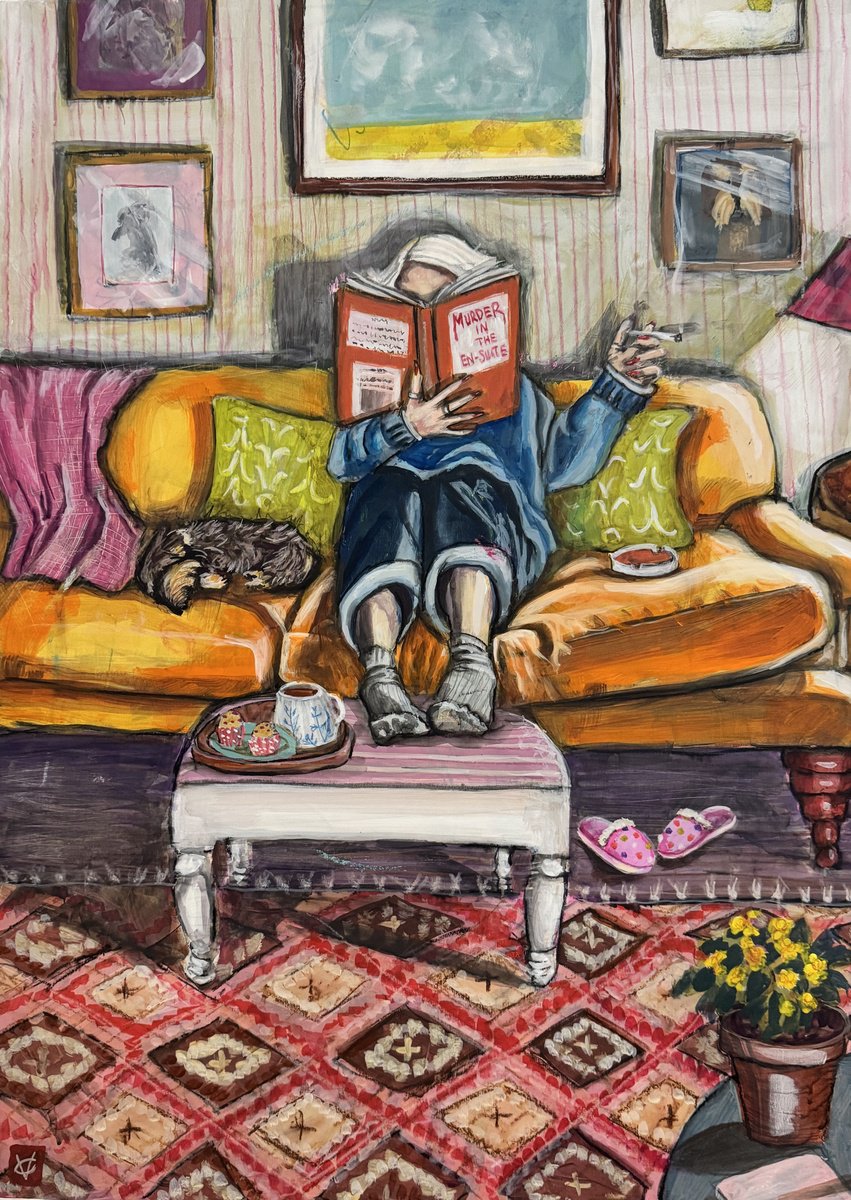 Expressive Painting , Afternoon Indulgence By Victoria Coleman, 18 X 24, Artwork For Sale On Artfinder