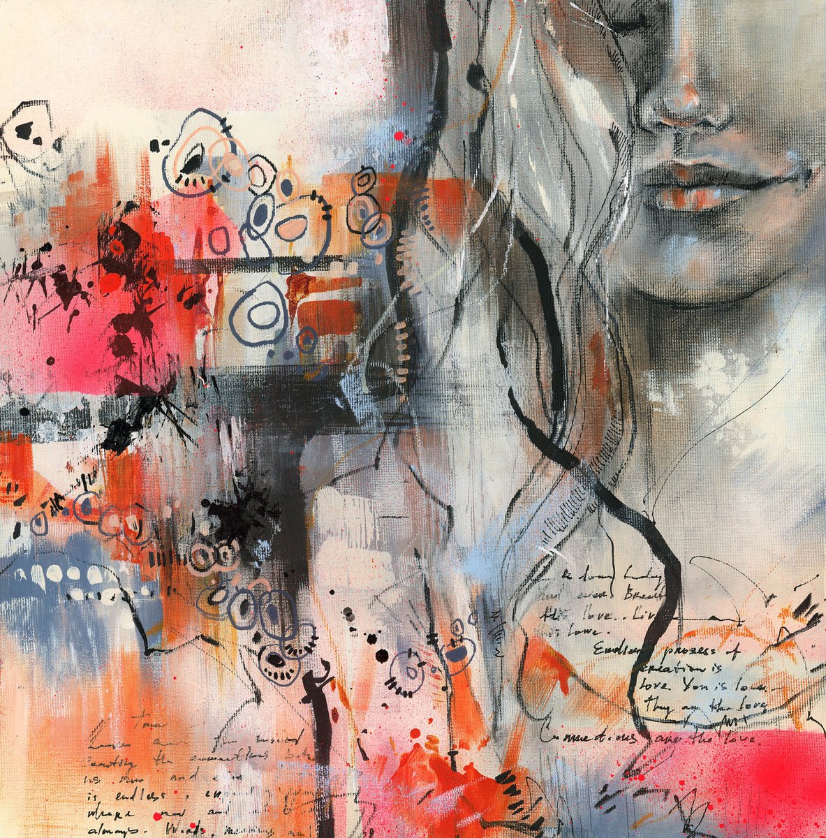 New Soul (Soapy Love) Mixed Media Painting by Sophie Rodionov