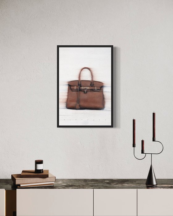 Luxury handbag hermes birkin oil painting