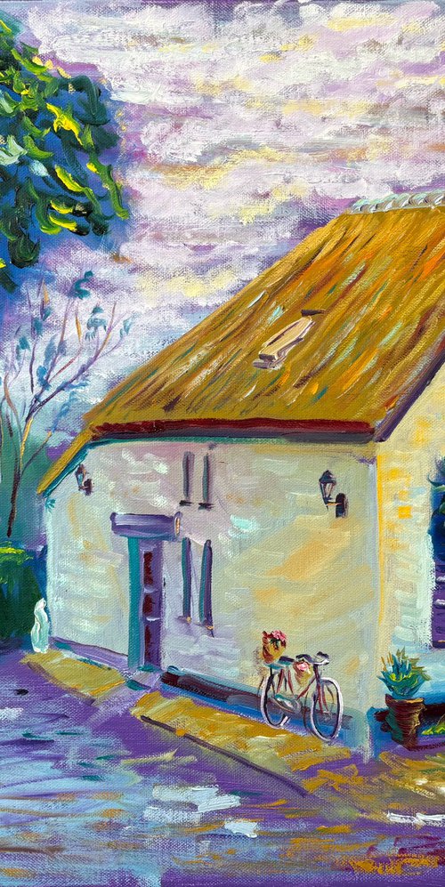 Rainy Day by the Thatched Cottage in Dalen by Dmitry Fedorov