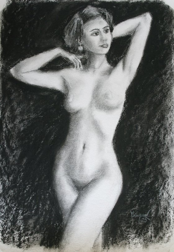 Female Figure #60 Charcoal