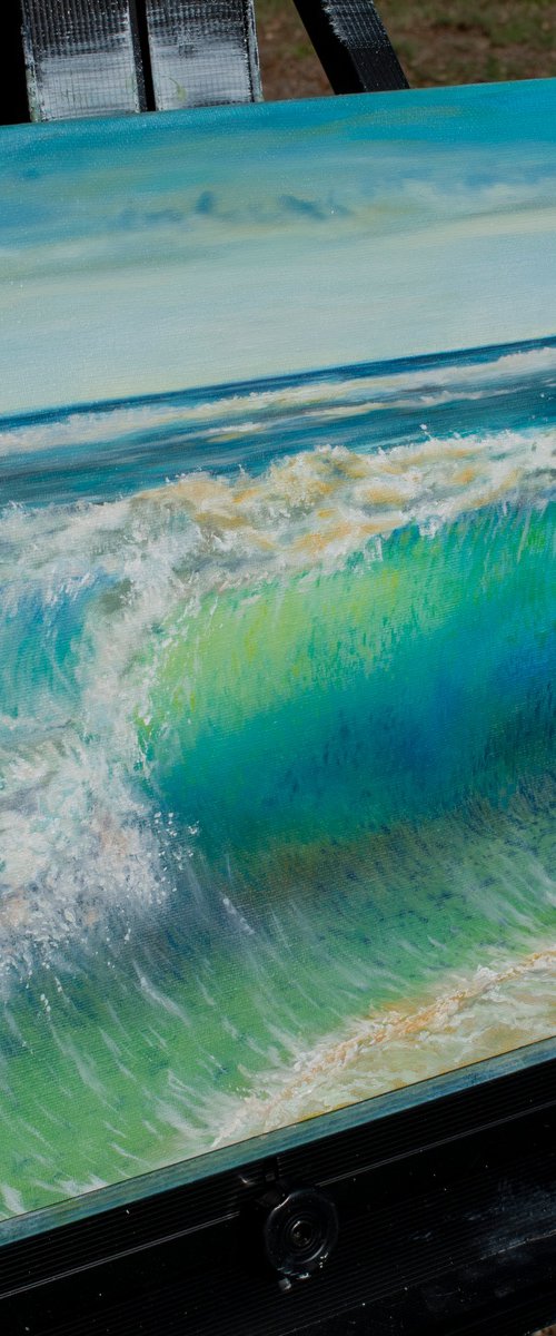 Tropical Ocean Wave by Nikolina Andrea Seascapes and Abstracts