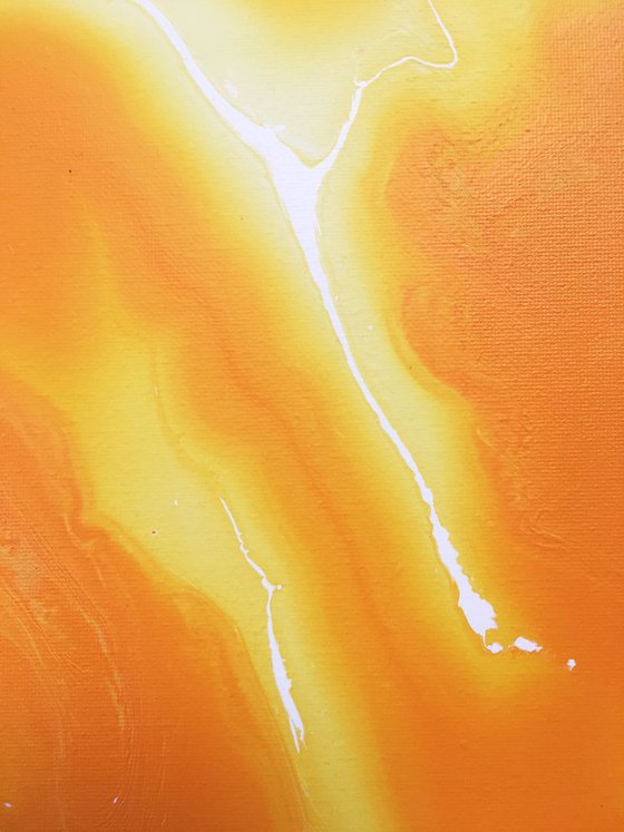 "Electric Lemonade" - SPECIAL PRICE - Original Abstract PMS Acrylic Painting - 16 x 20 inches