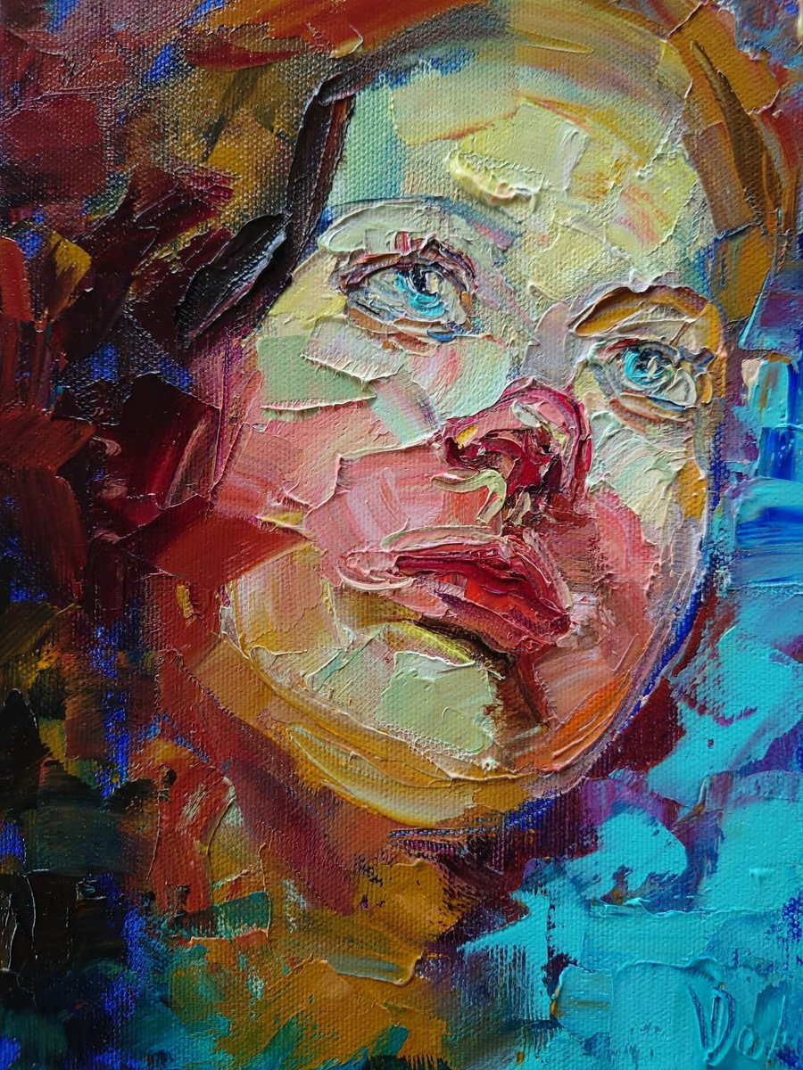 Expressive Oil Painting , Inner Sky By Dalia Visockaite Kisieliene, 7 X 9, Artwork For Sale On Artfinder