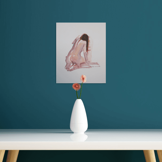 female nude kneeling
