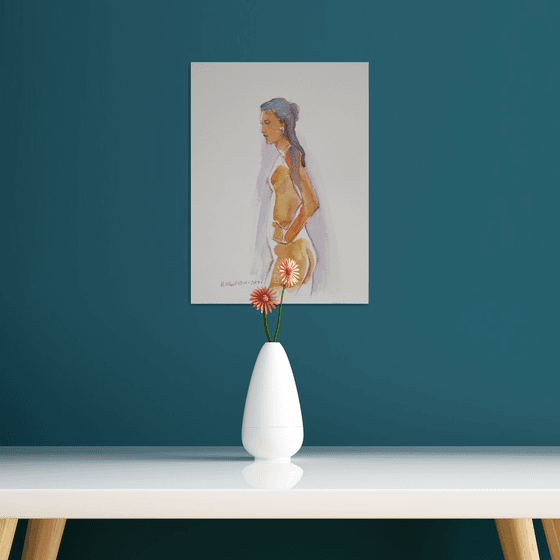 Standing female nude