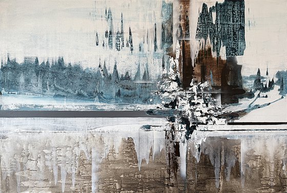 Measured Stillness. blue indigo