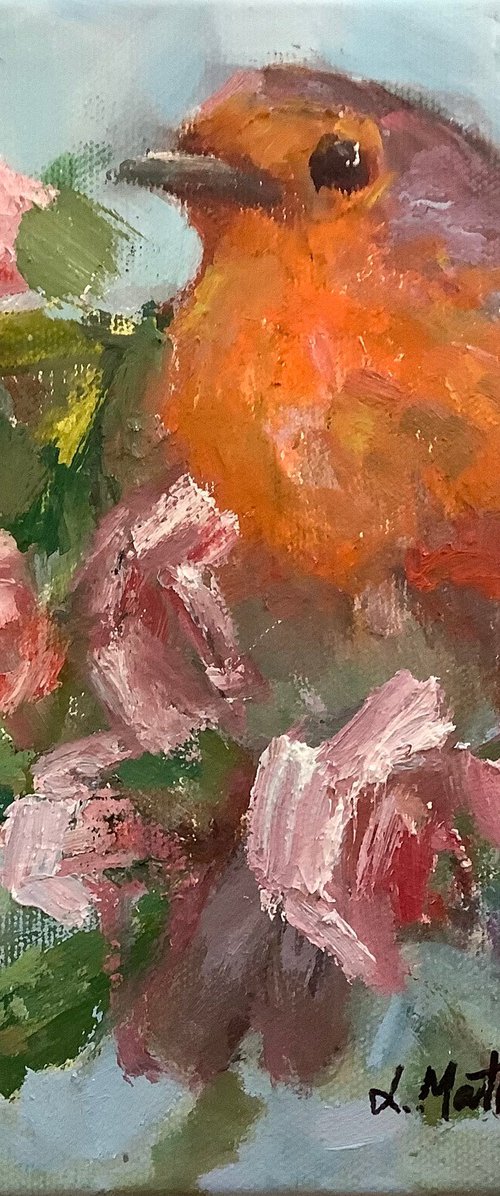 Robin in Garden by Lia Matevosyan Haselton