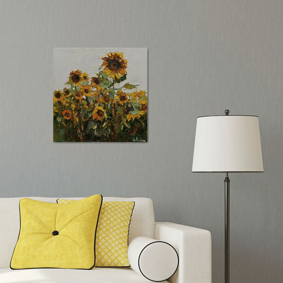 Sunflowers  Original Impasto Oil painting