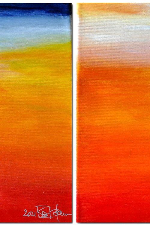 AT THE BEACH  (diptych) by CHRISTIAN BAHR