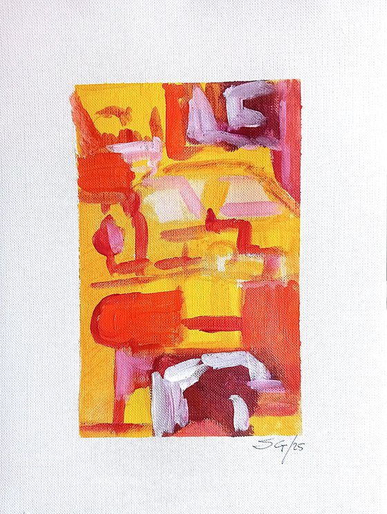HARMONY N.1 - abstract acrylic 7x9 inch