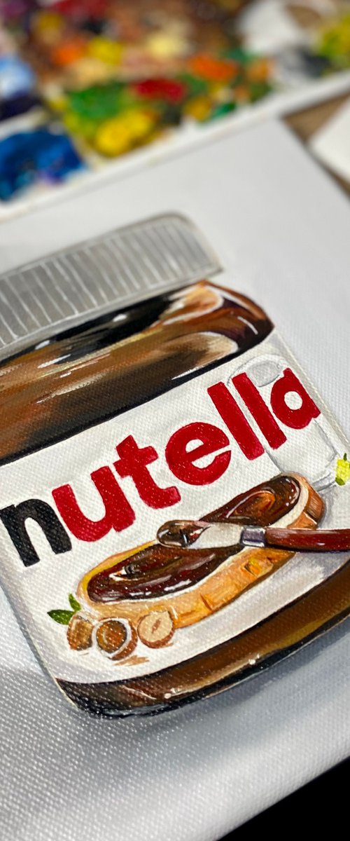 Nutty Nutella oil painting. by Bethany Taylor