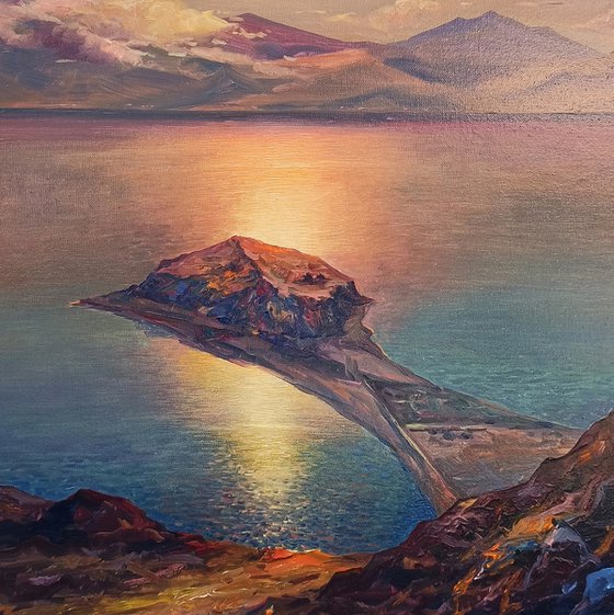 Lake Sevan (60x80cm, oil painting)