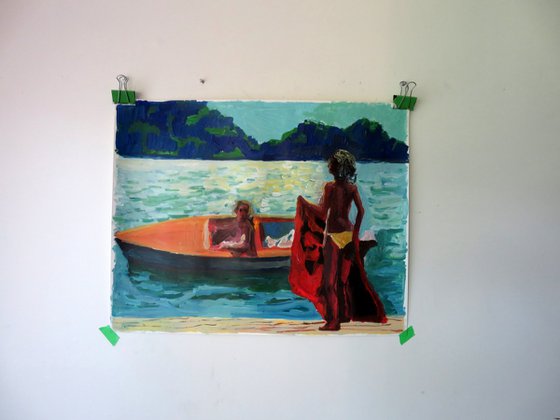 Boat coming to shore