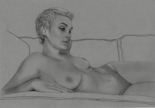 Female On The Couch by Scott Feringa
