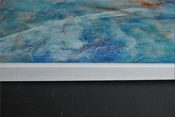 Golden Rain - Abstract - Acrylic Painting - Canvas Art - Wall Art - Landscape - Framed Art - Free Shipping