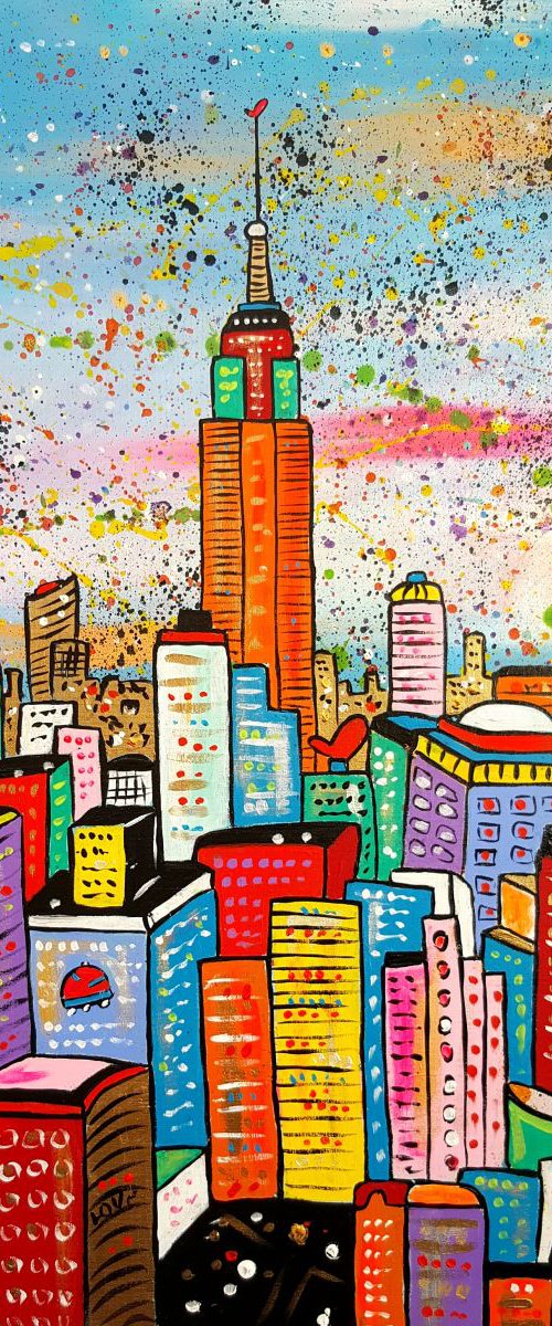 New York City in Space in a parallel Universe by Maria Luisa  Azzini