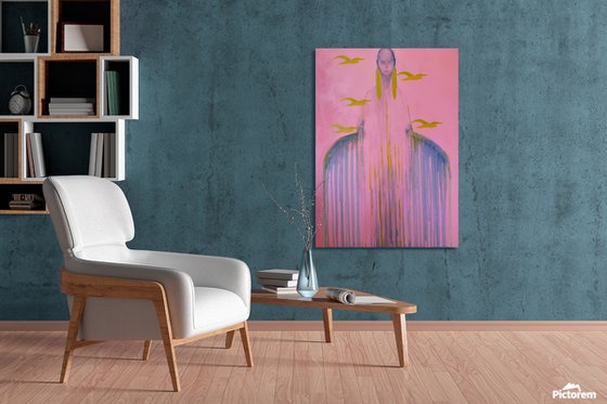 Jewelry and birds in pink