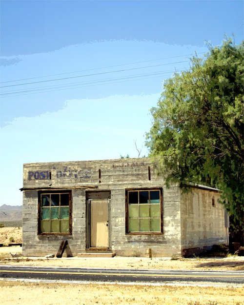 THE GHOST OF POST OFFICES PAST Route 66 Amboy CA by William Dey