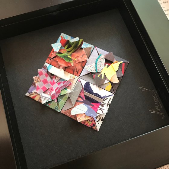 Mini Origami Mosaic with Butterflies No2