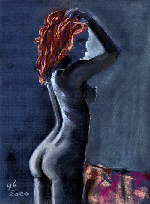 Royal Blue Nude 06 by Gennadi Belousov