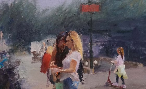 Two stage in passers-by's life