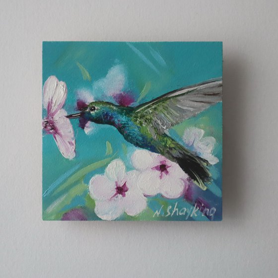Hummingbird in Flight, Birds Lover Gift