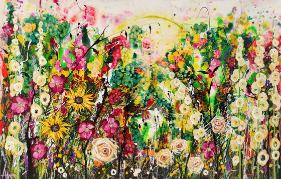 Honeyglow Grove; Abstract Floral Landscape